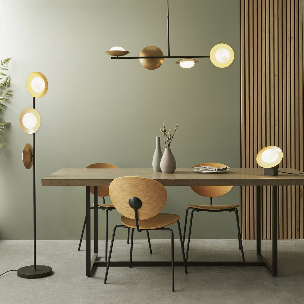 Athena 4/6 Light Pendant in Gold & Dark Bronze