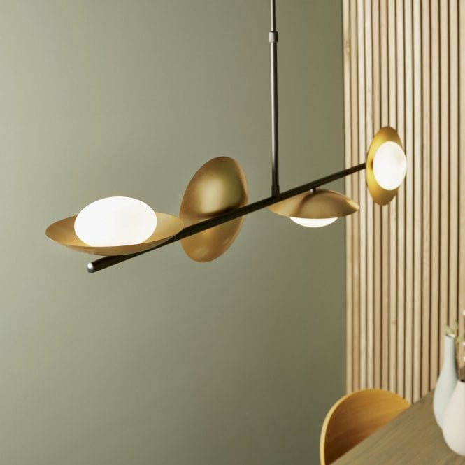 Athena 4/6 Light Pendant in Gold & Dark Bronze