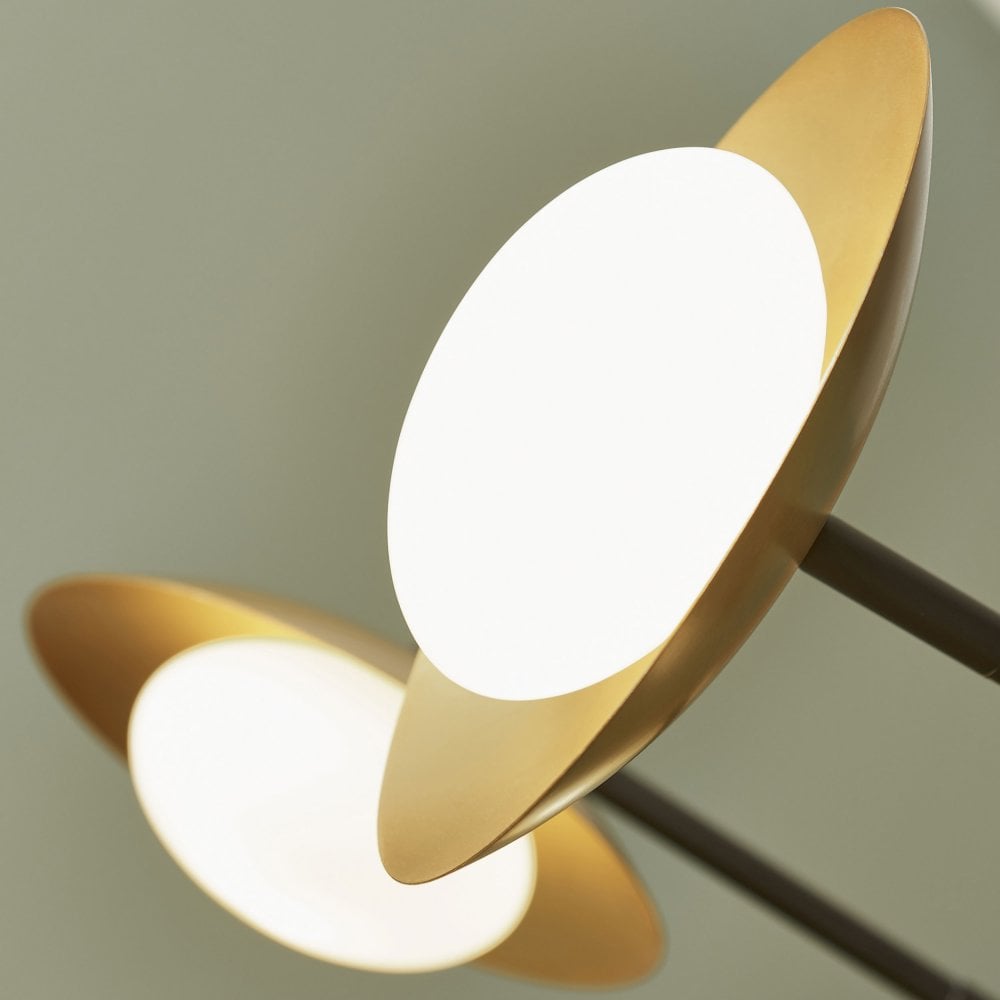 Athena  4/6 Light Pendant in Gold & Dark Bronze