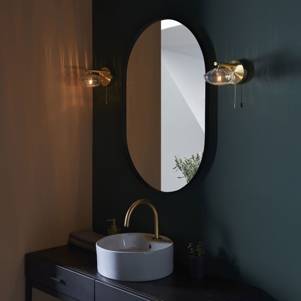 Persia Bathroom Wall Lamp IP44 - Polished Chrome/Satin Brass