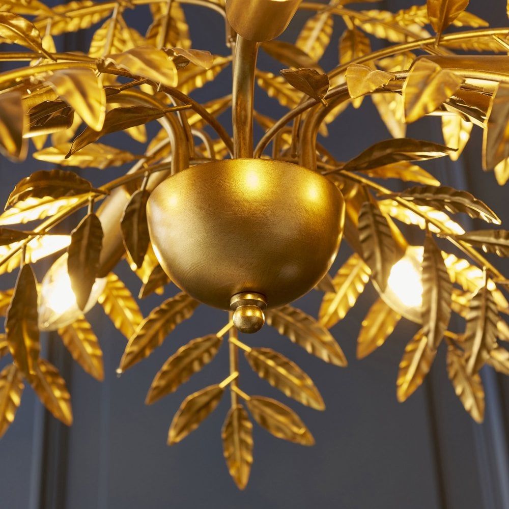 Forrest 1Lt/5Lt Distressed Gold Leaf Pendants - Cusack Lighting