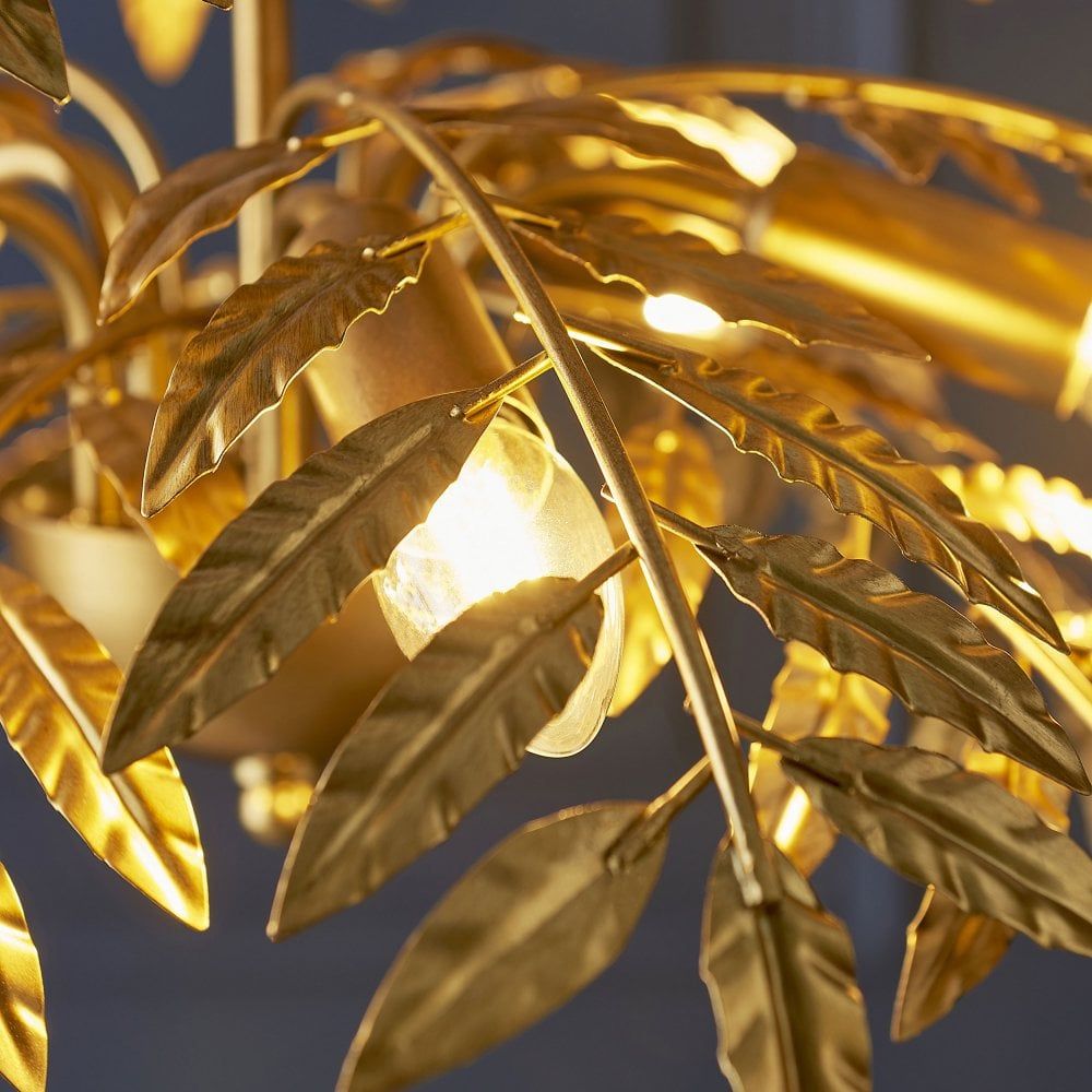 Forrest 1Lt/5Lt Distressed Gold Leaf Pendants - Cusack Lighting