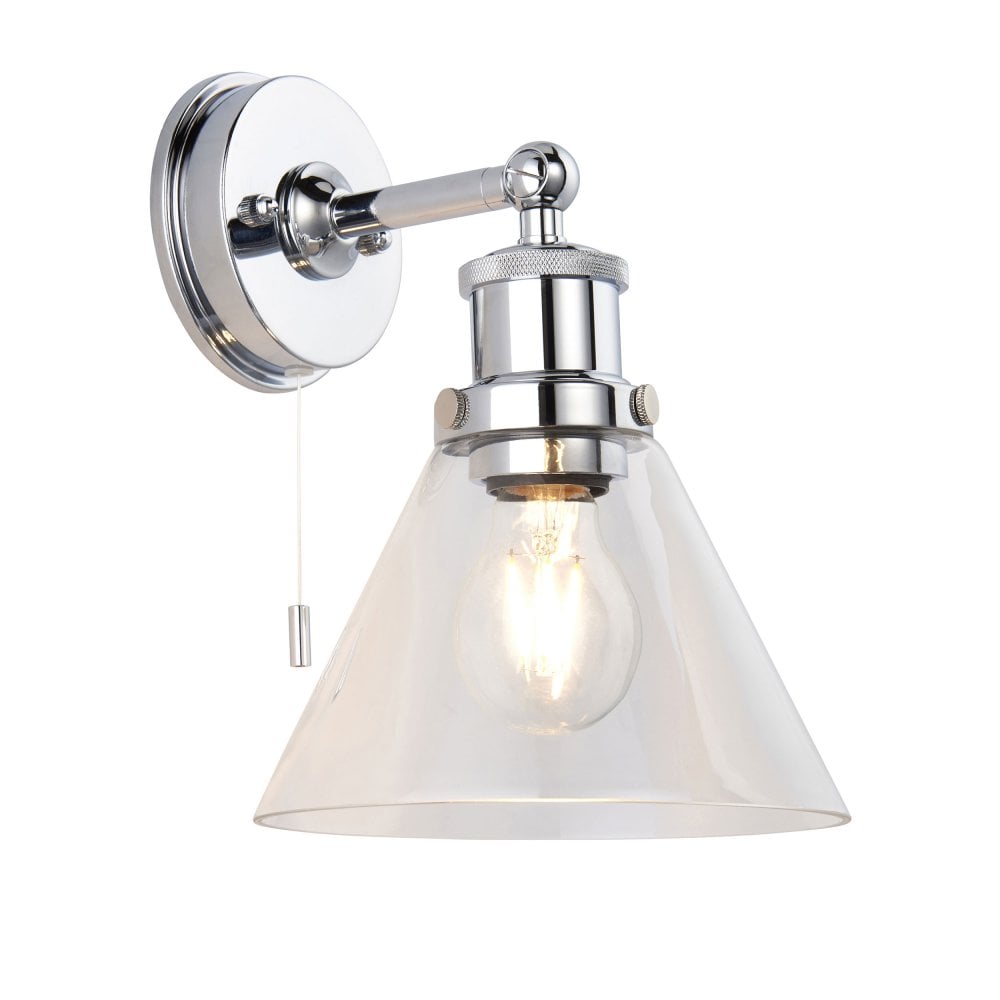 Burgess 1Lt Bathroom Wall Light IP44 - Chrome