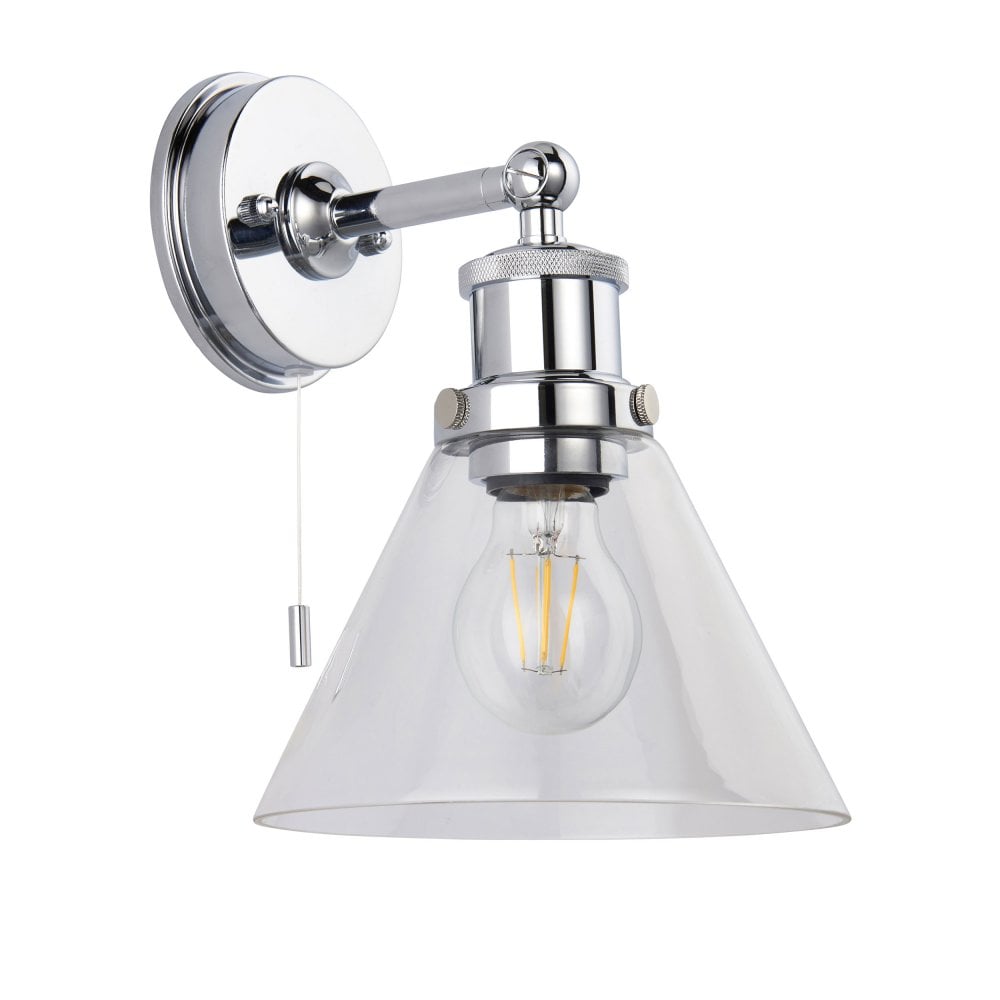 Burgess 1Lt Bathroom Wall Light IP44 - Chrome