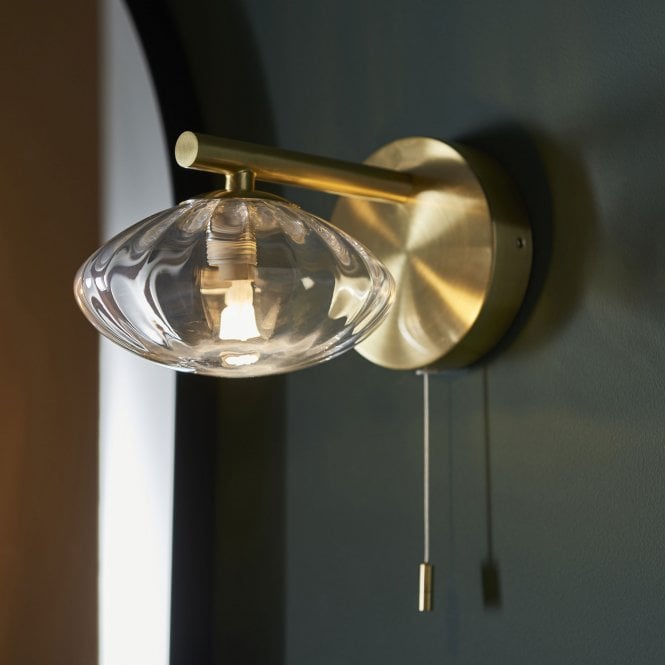 Persia Bathroom Wall Lamp IP44 - Polished Chrome/Satin Brass