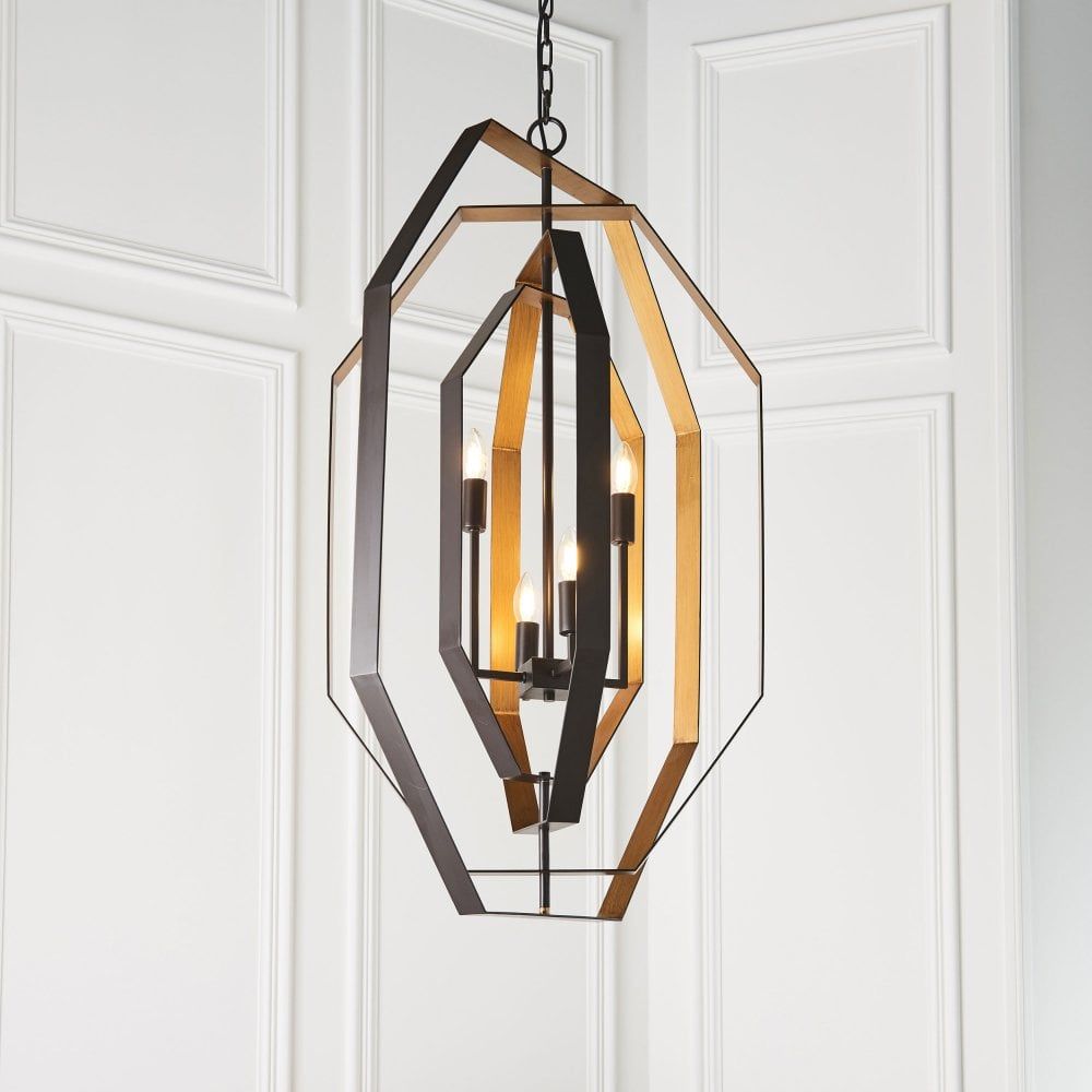 Spencer 4Lt Aged Bronze Pendant