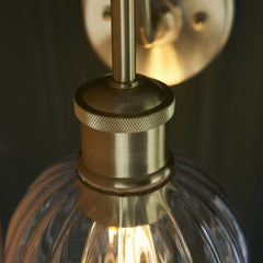 Wren IP44 Switched Wall Light in Satin Brass