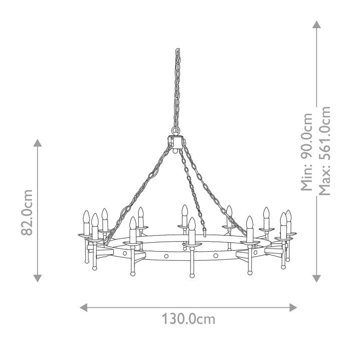 Cromwell Light Chandelier - Old Bronze - 12LT and 18LT
