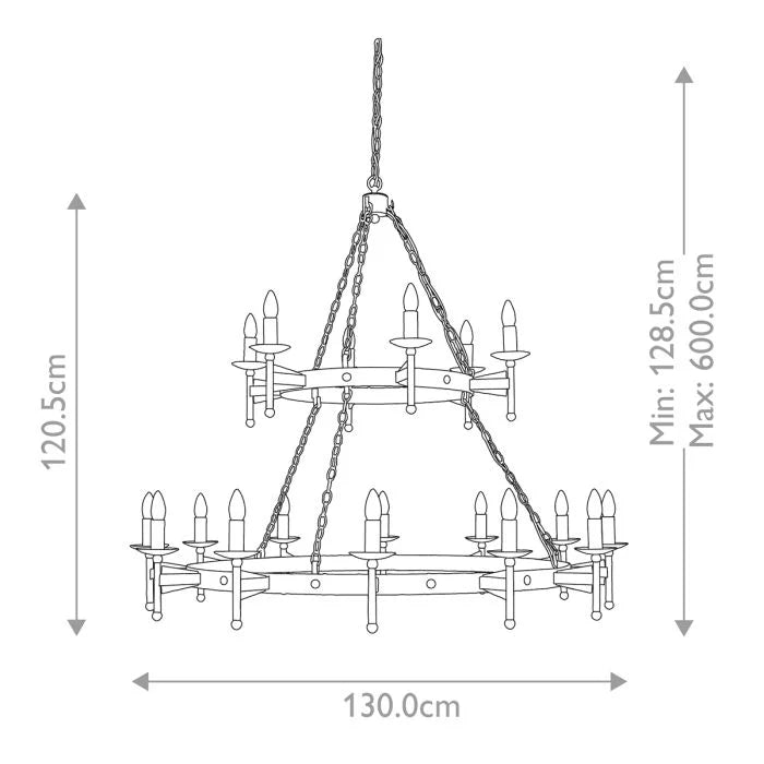 Cromwell Light Chandelier - Old Bronze - 12LT and 18LT