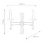 Cromwell 2 Light Wall Light - Old Bronze
