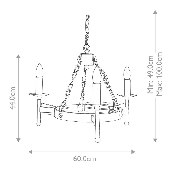 Cromwell Light Chandelier - Old Bronze - 3LT and 5LT