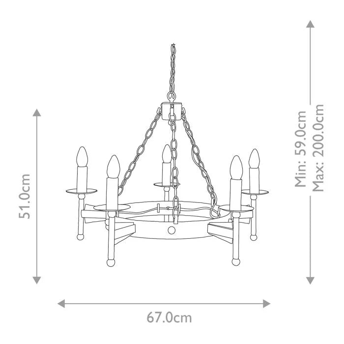 Cromwell Light Chandelier - Old Bronze - 3LT and 5LT
