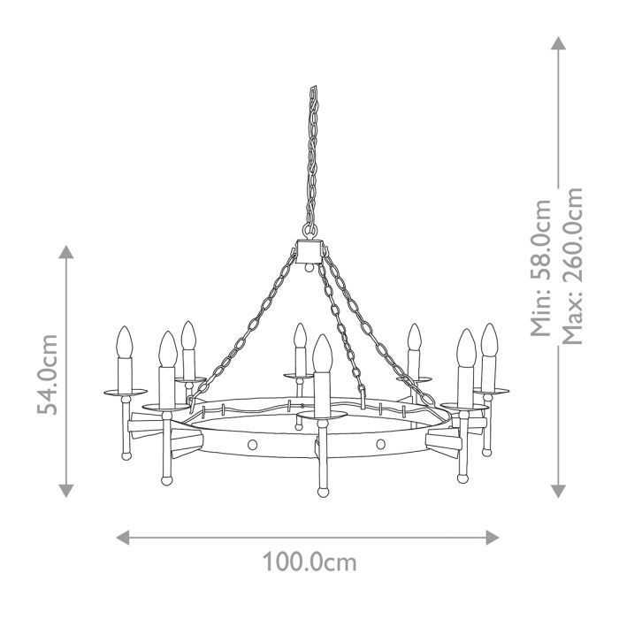 Cromwell Light Chandelier - Old Bronze - 6LT and 8LT