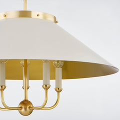 Clivedon 5Lt Chandelier - Aged Brass