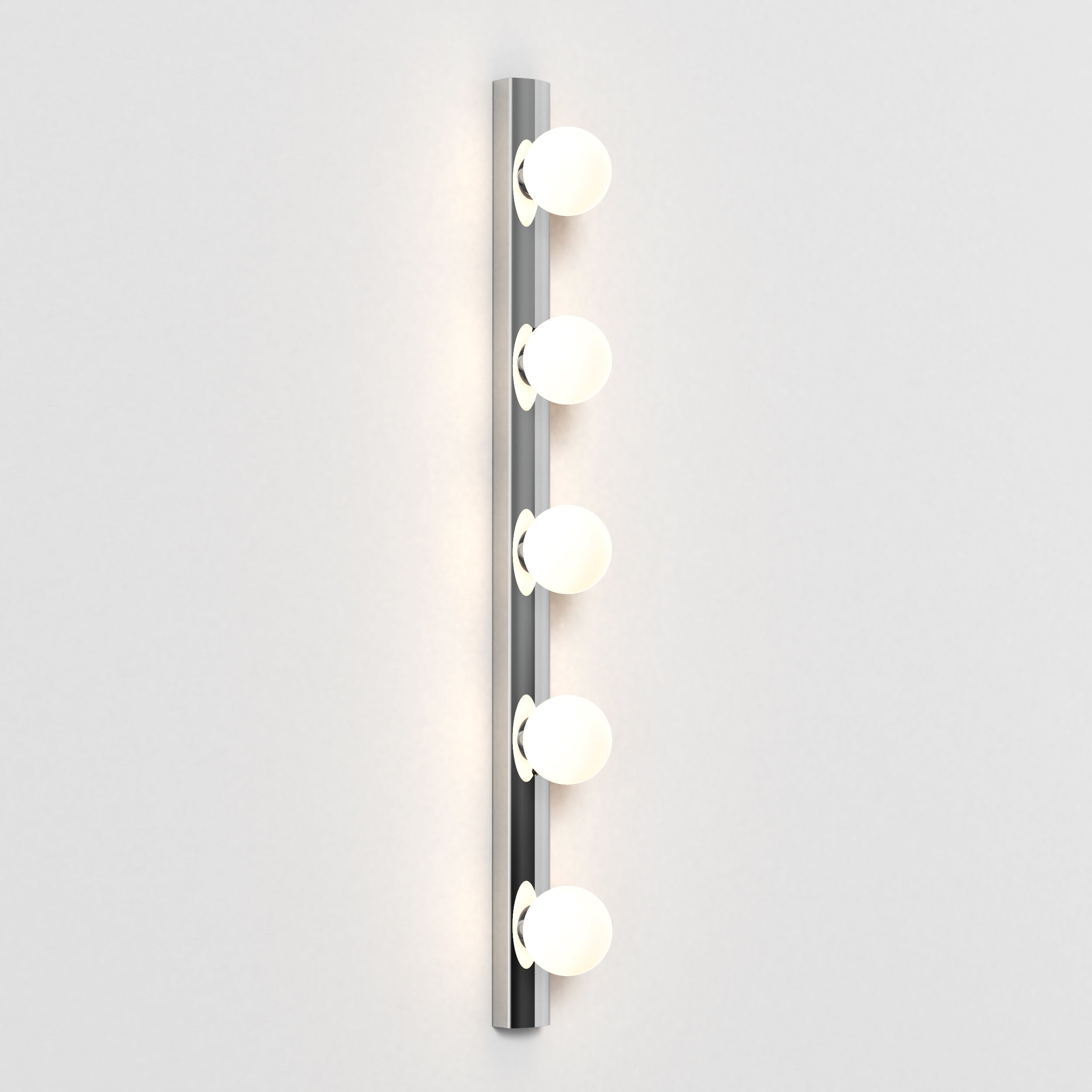 Cabaret 5 II Bathroom Wall Light- Matt Black/Polished Chrome