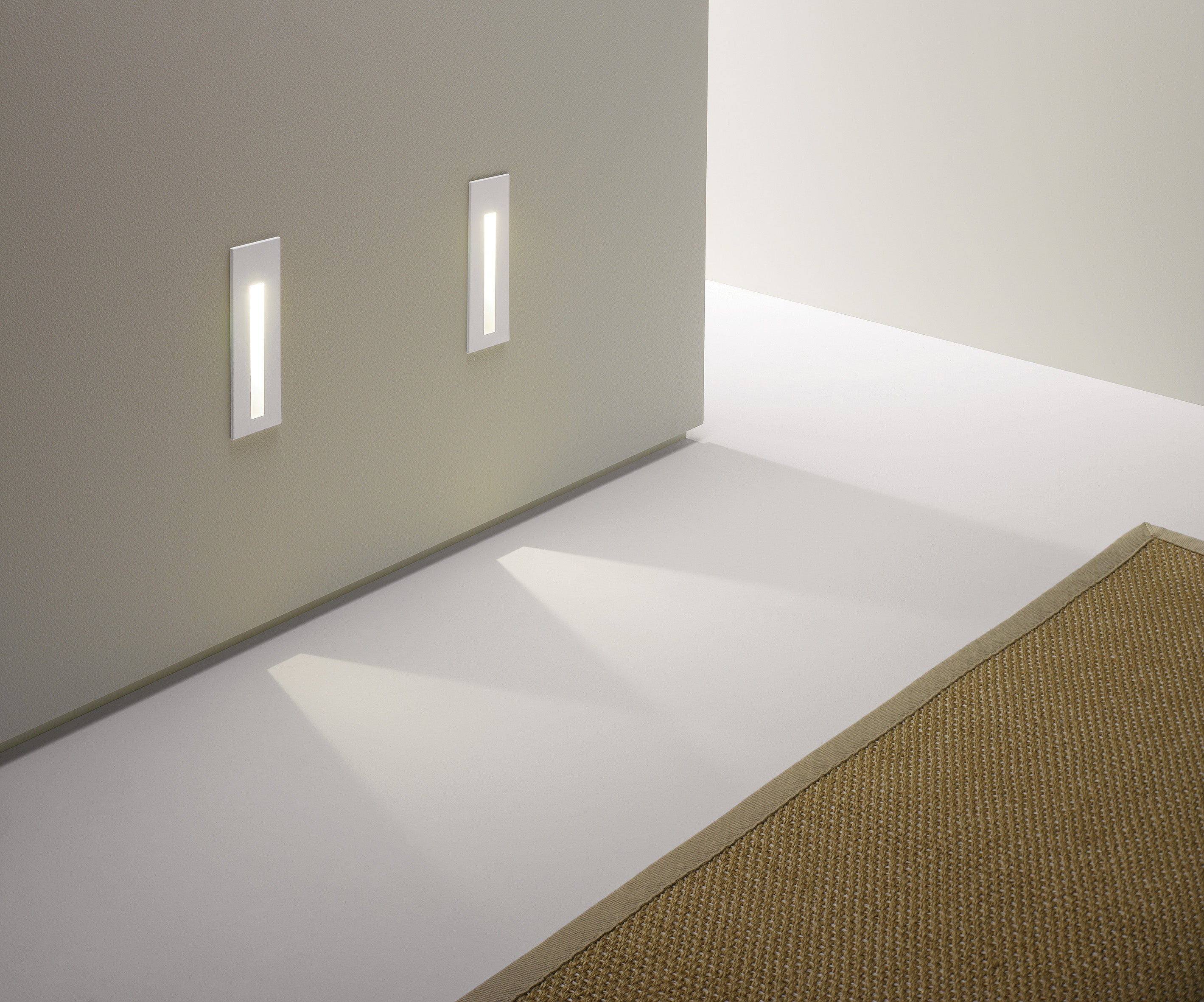 Borgo Recessed Wall Light Integrated LED IP65 Various Types - Matt White Finish