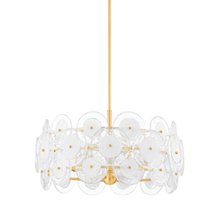 Zoella 3/5Lt Chandelier - Aged Brass
