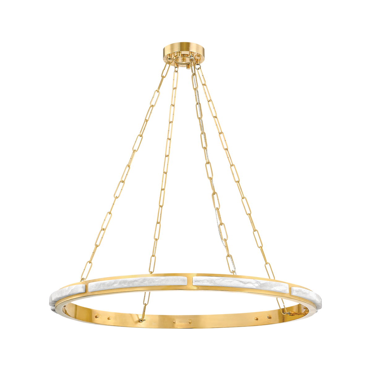 Wingate LED Chandelier - Gold Leaf & Alabaster