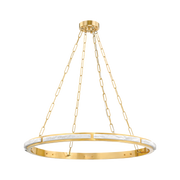 Wingate LED Chandelier - Gold Leaf & Alabaster