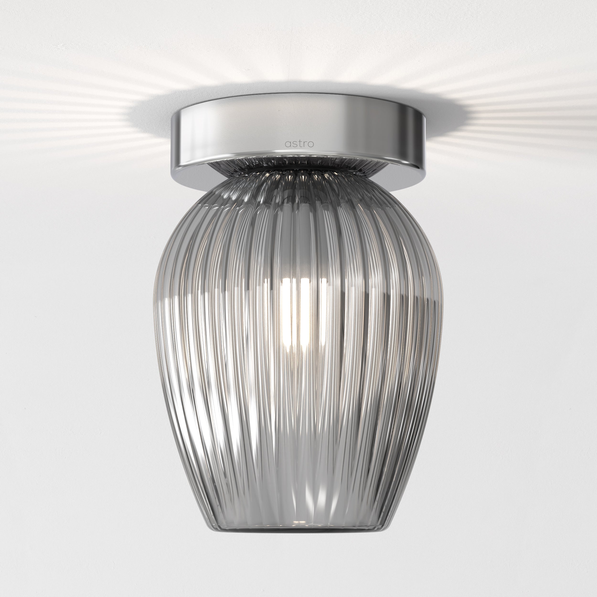 Tacoma Tulip Ribbed Glass