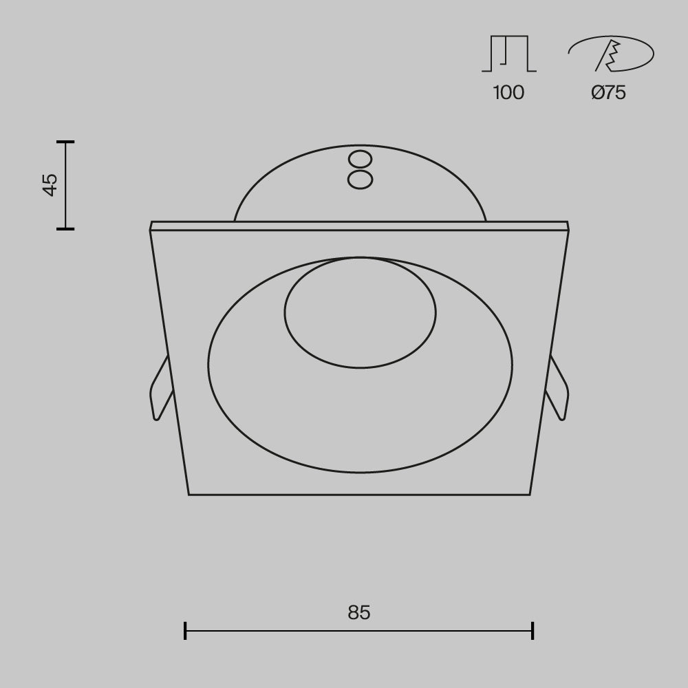 Zoom Downlight  GU10 1x10W