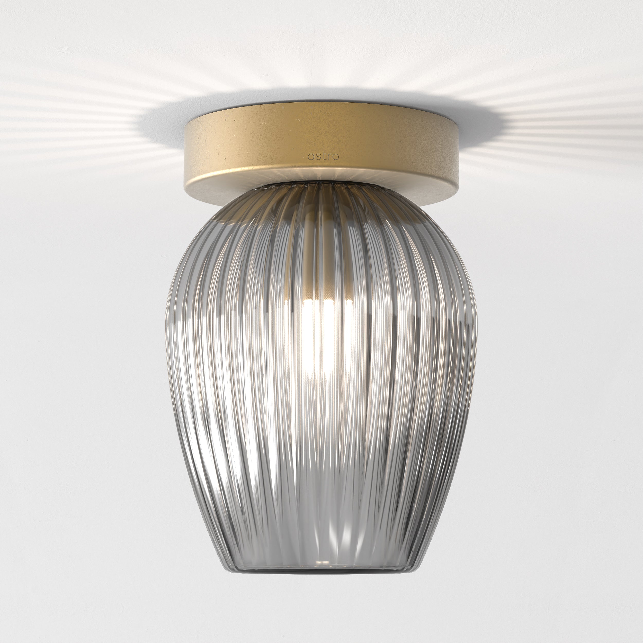 Tacoma Tulip Ribbed Glass