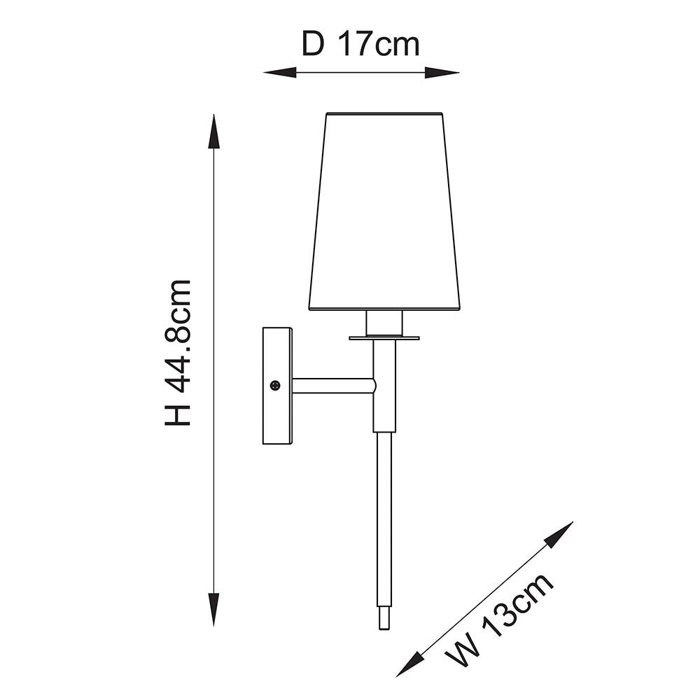Envy Wall Light - Vintage Brass with White Shade