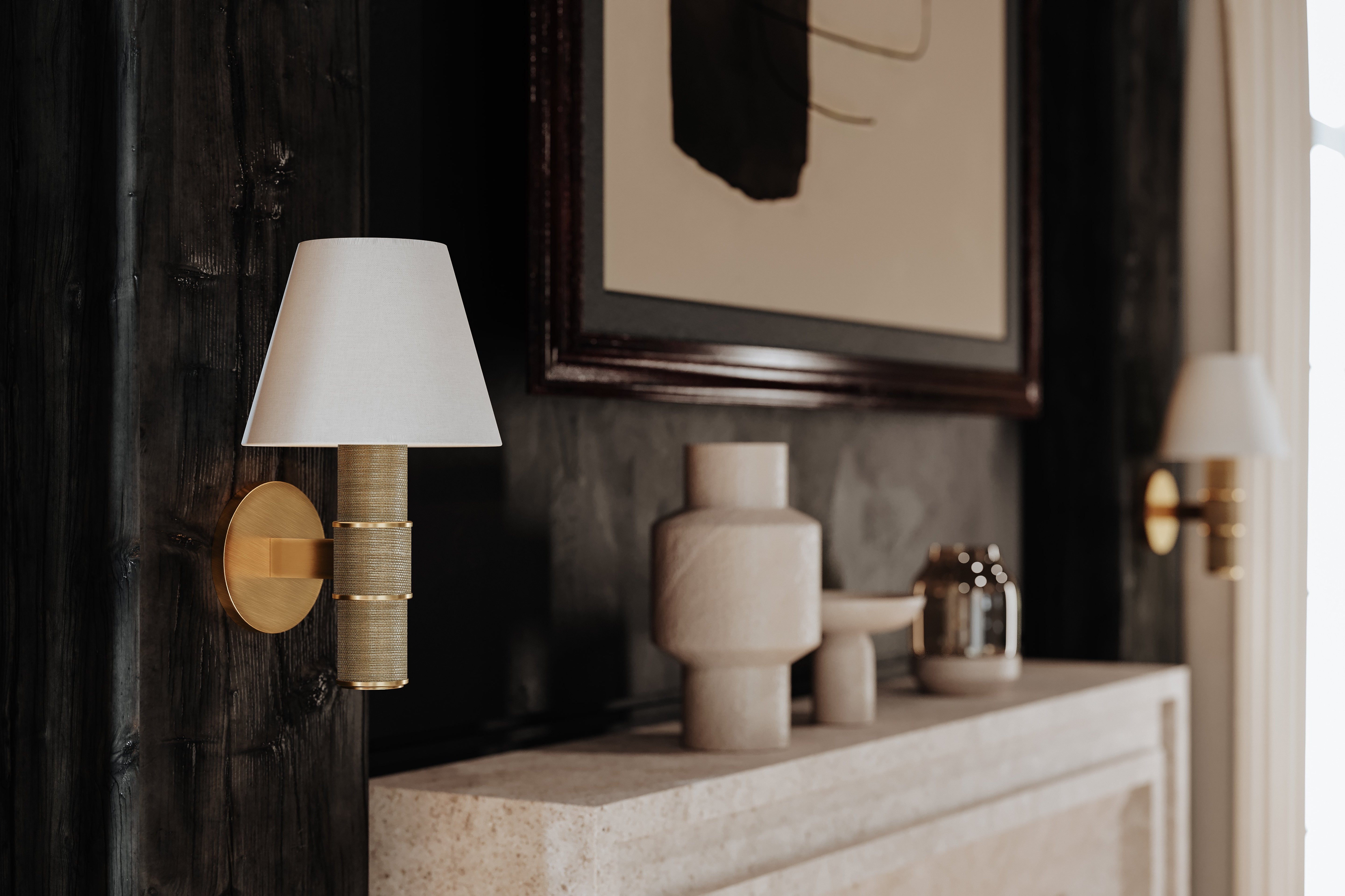 Denton 1Lt Wall Sconce - Patina Brass