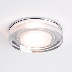 Vancouver Round Bathroom Recessed Ceiling Light  IP65 - Polished Chrome Finish