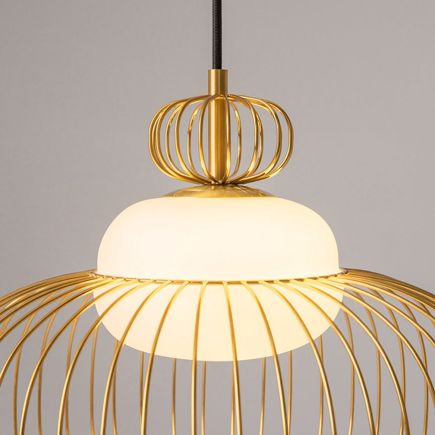 Levitation 1Lt Small/Large Single Pendant - Brass