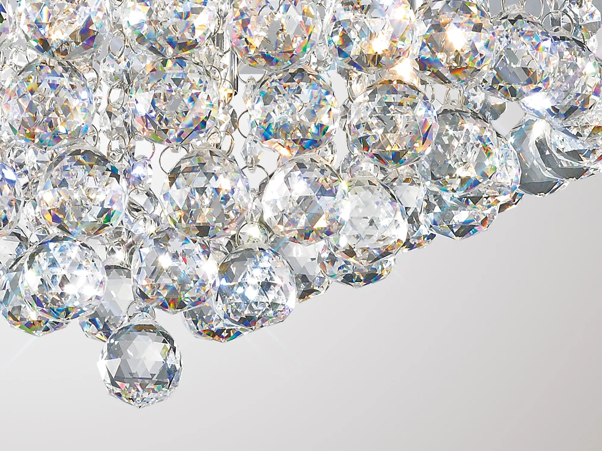 Dahlia 4/6Lt Flush Ceiling Crystal Light-  French Gold/ Polished Chrome