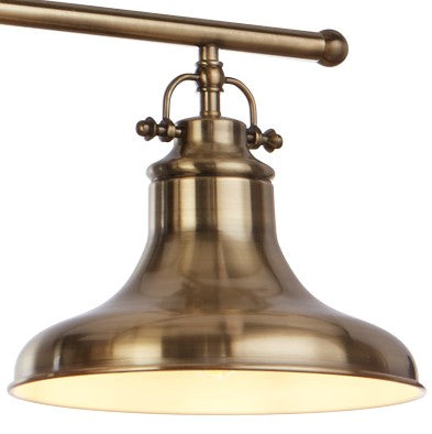 Dallas 3Lt Kitchen Light - Antique Brass/Satin Silver Finish