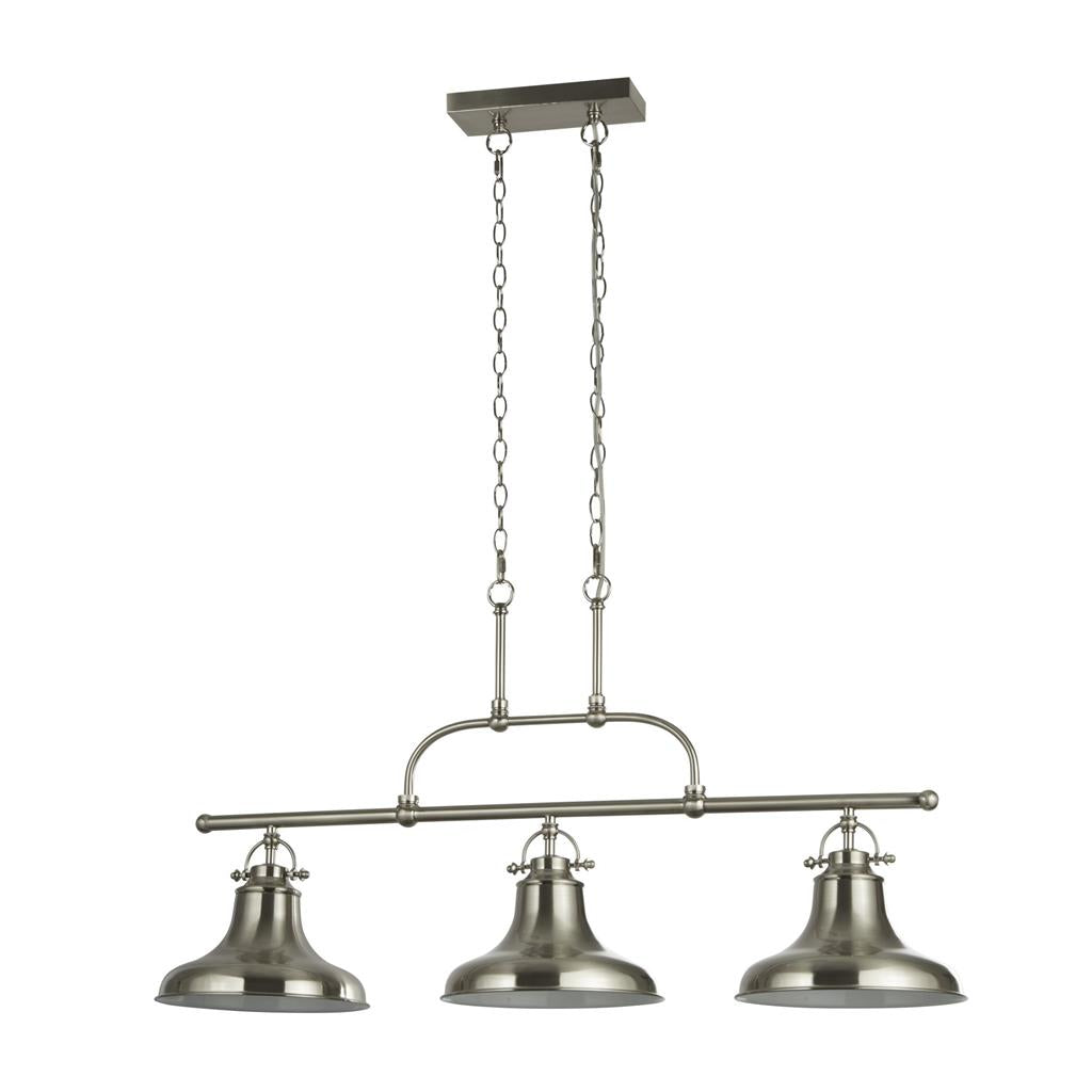 Dallas 3Lt Kitchen Light - Antique Brass/Satin Silver Finish