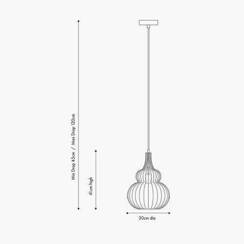 Dania Metal Wire Pendant - Various Colours & Styles