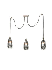 Dante 3Lt Medium/Large Cluster Ceiling Light - Matt White/Amber/smoked Finish IP20