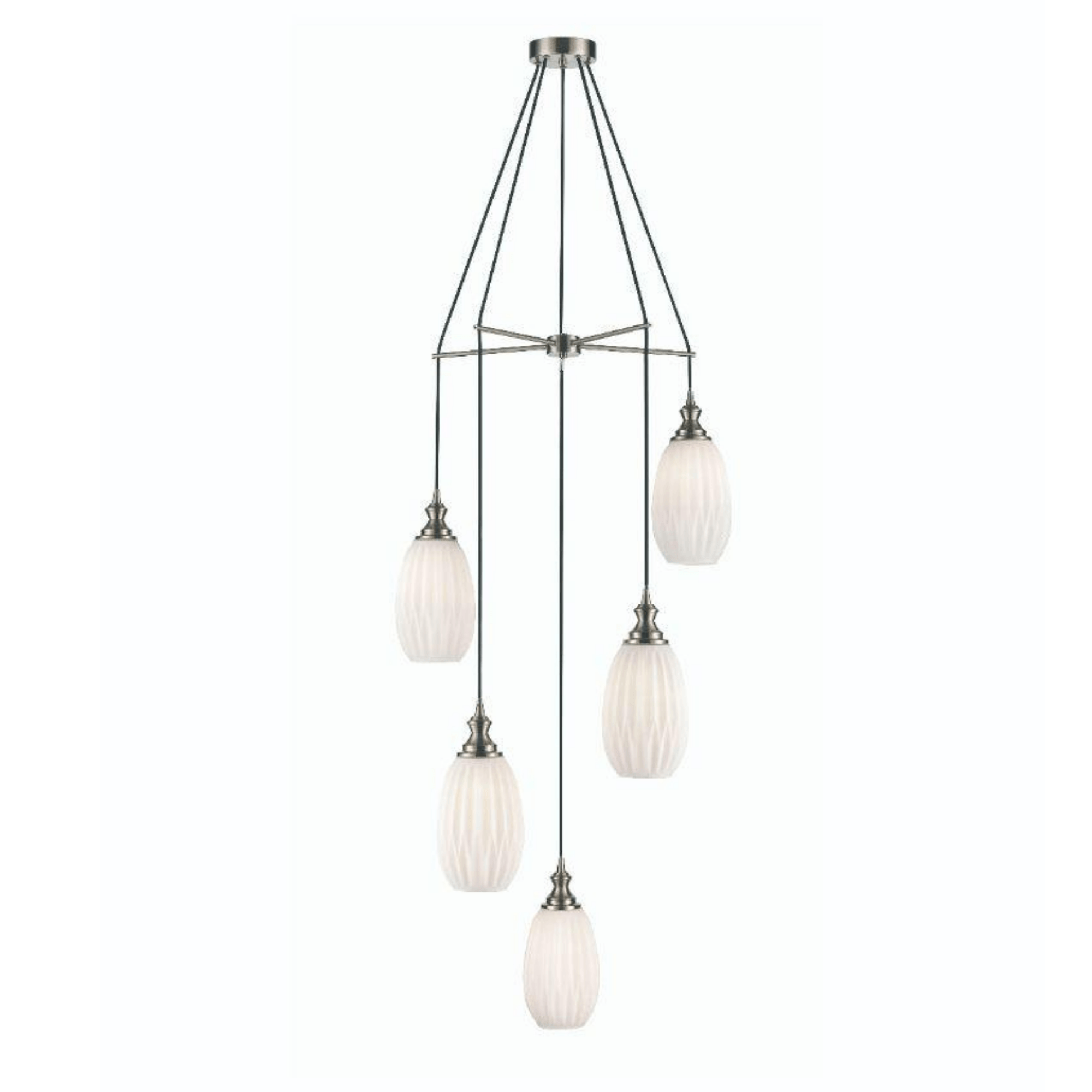 Dante 5 Light Spreader - Satin Nickel Finish