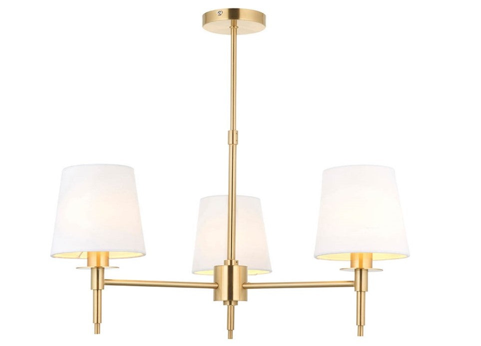 Daphney 3Lt Centre Ceiling Light - Satin Brass