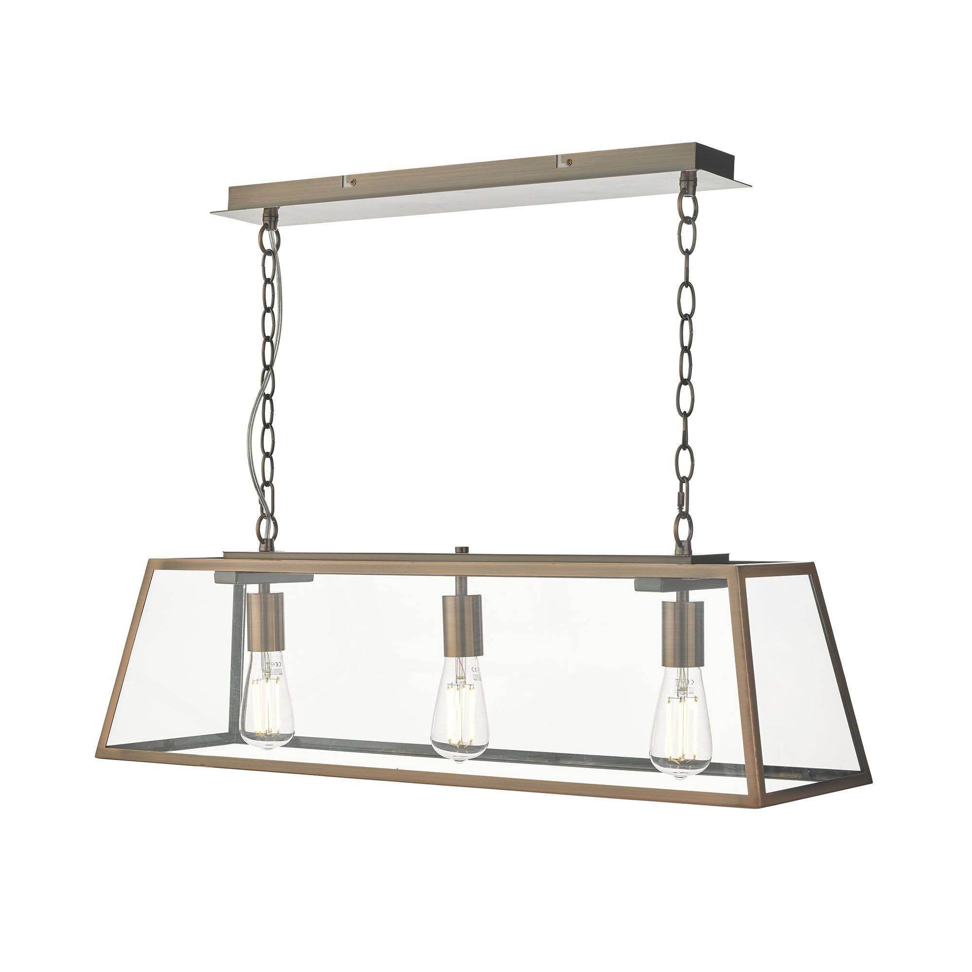 Academy 3/5 Light Bar Fitting Antique Copper, Black, Stainless Steel
