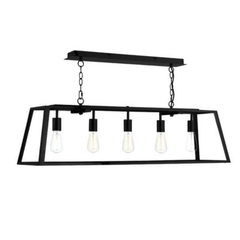 Academy 3/5 Light Bar Fitting Antique Copper, Black, Stainless Steel