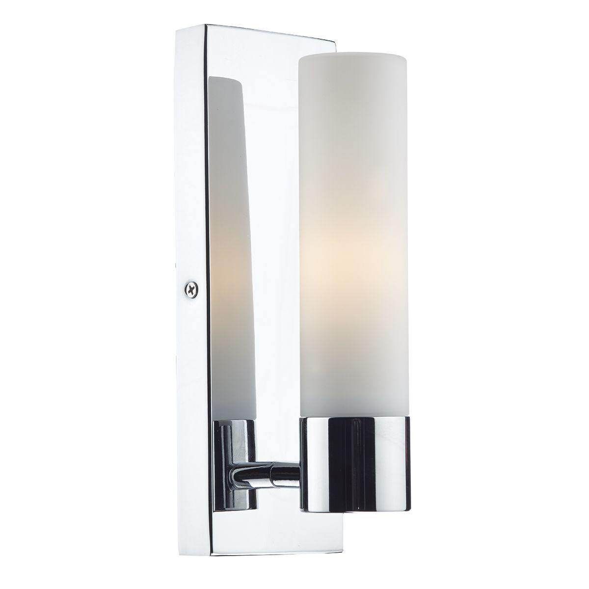 Dar Adagio 1 Light Wall Bracket Polished Chrome IP44 - Cusack Lighting