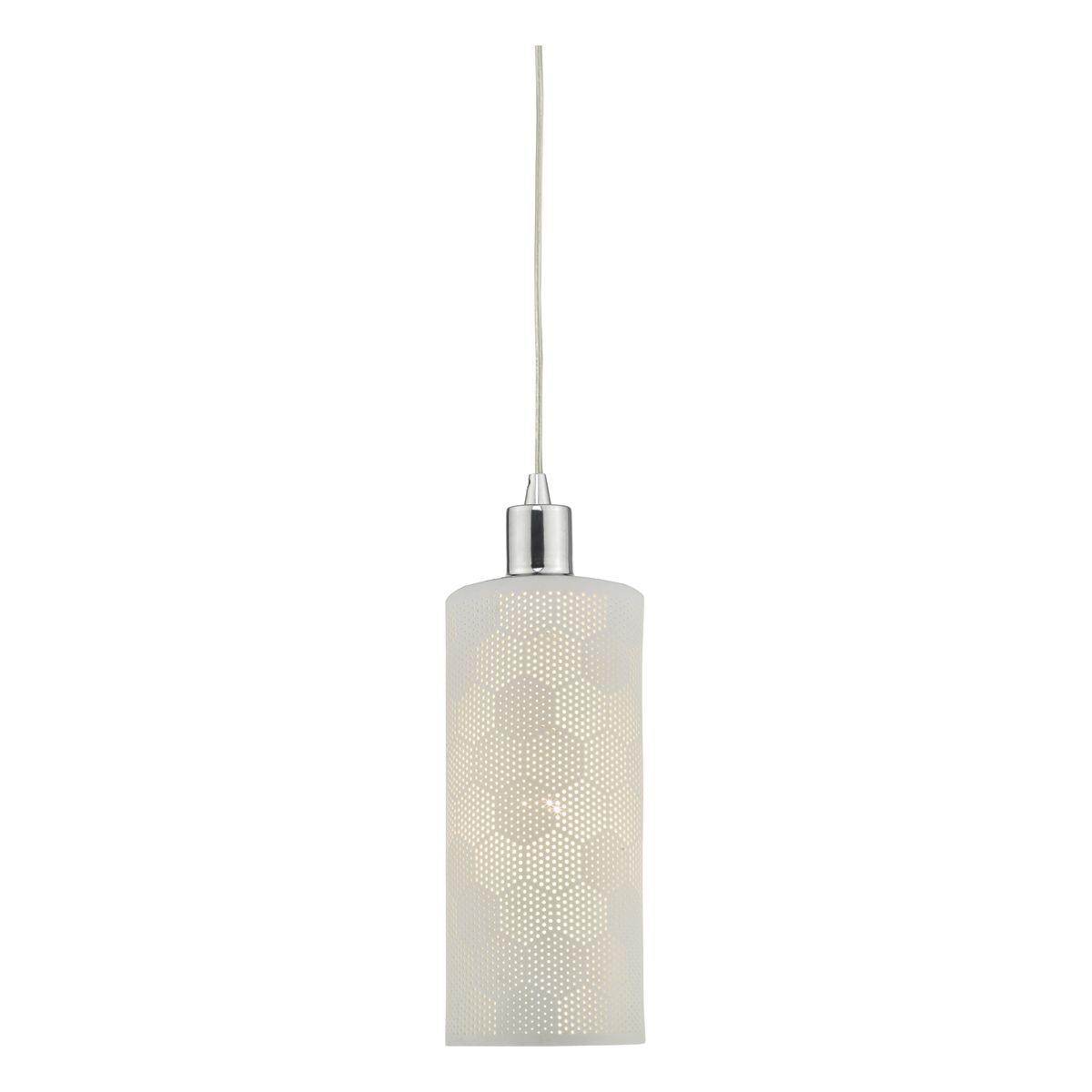 Dar Bryn Easy Fit Pendant White Ceramic - Cusack Lighting