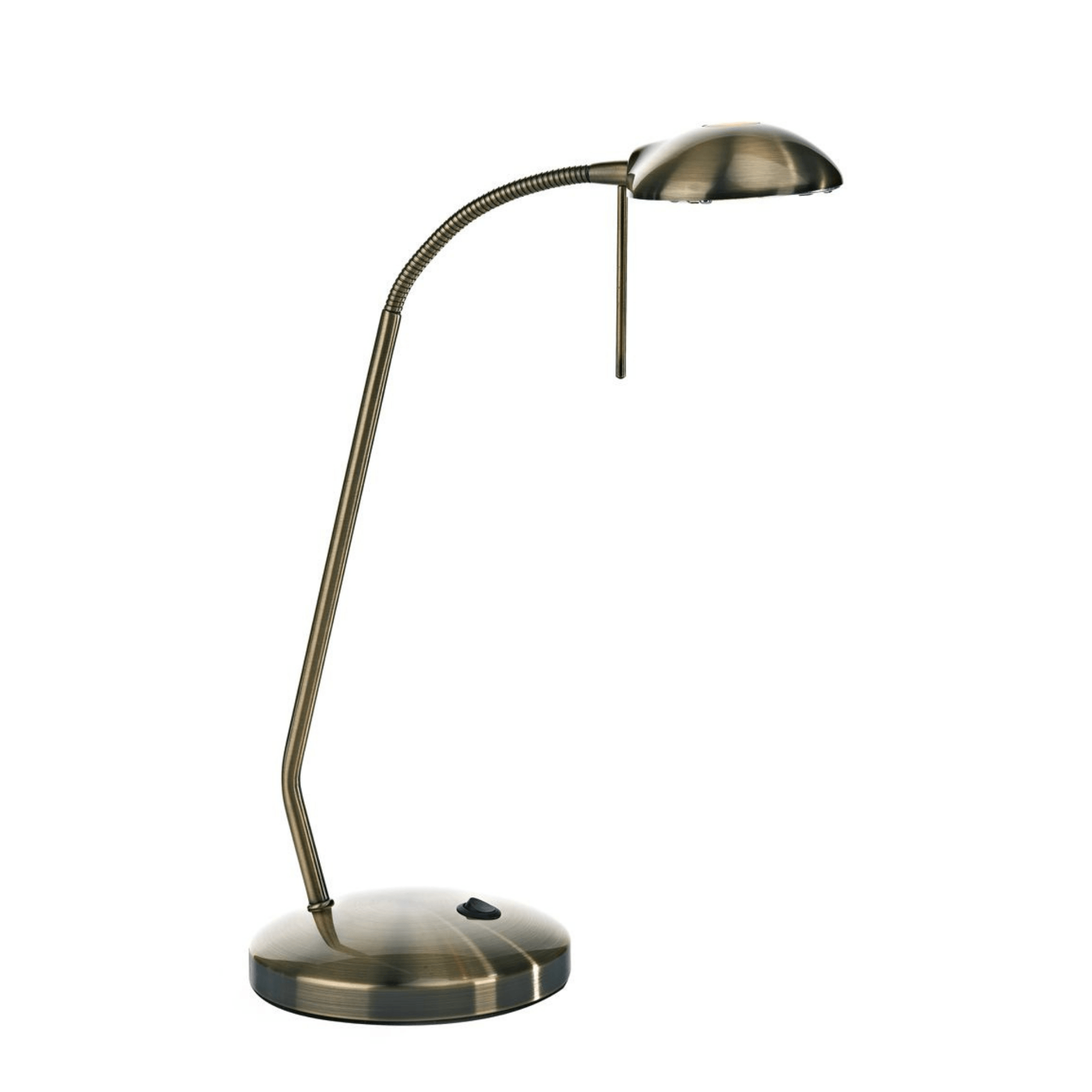 Dar Journal Table Lamp Antique Brass/Satin Chrome - Cusack Lighting