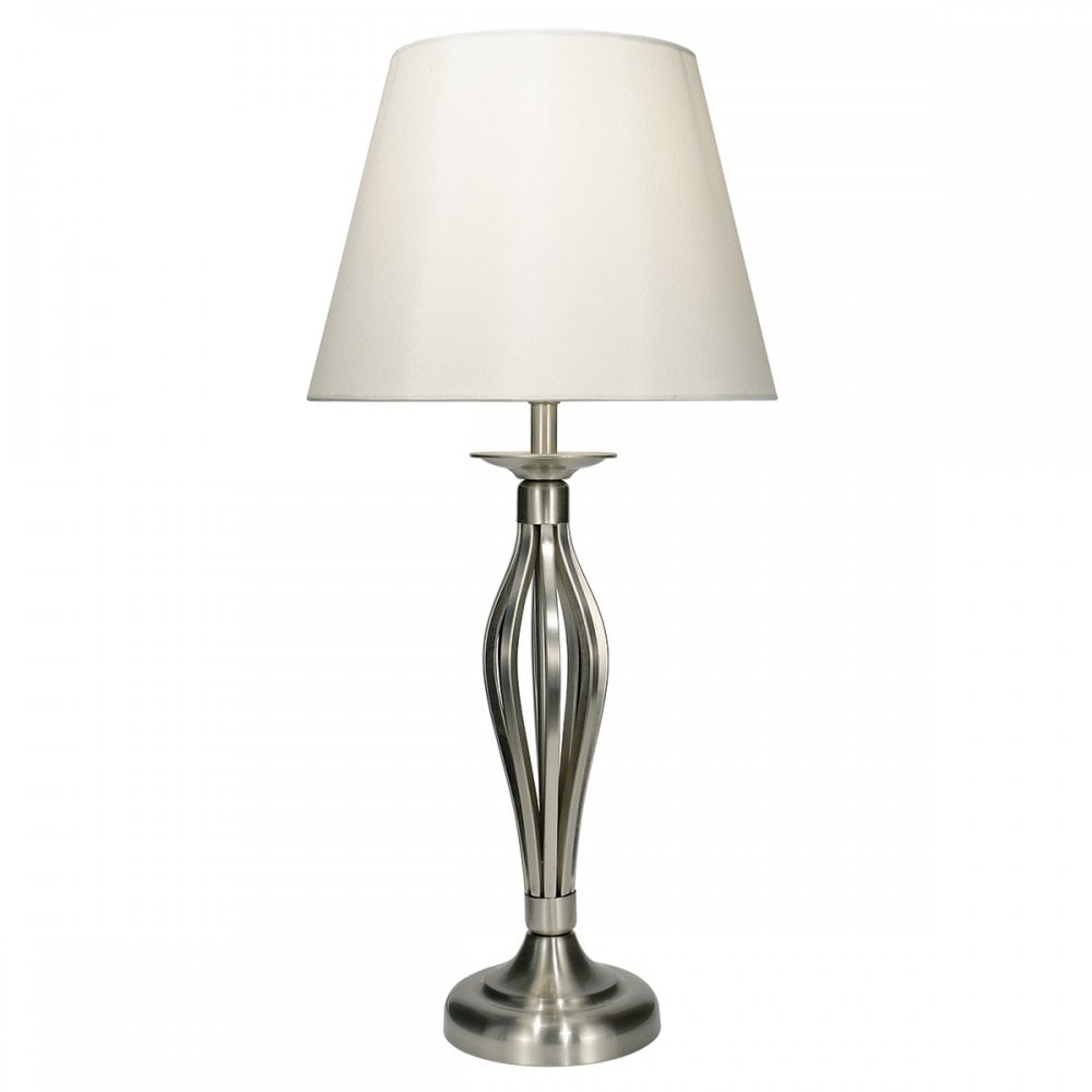 Bybliss Table Lamp Antique Brass / Satin Chrome CLEARANCE