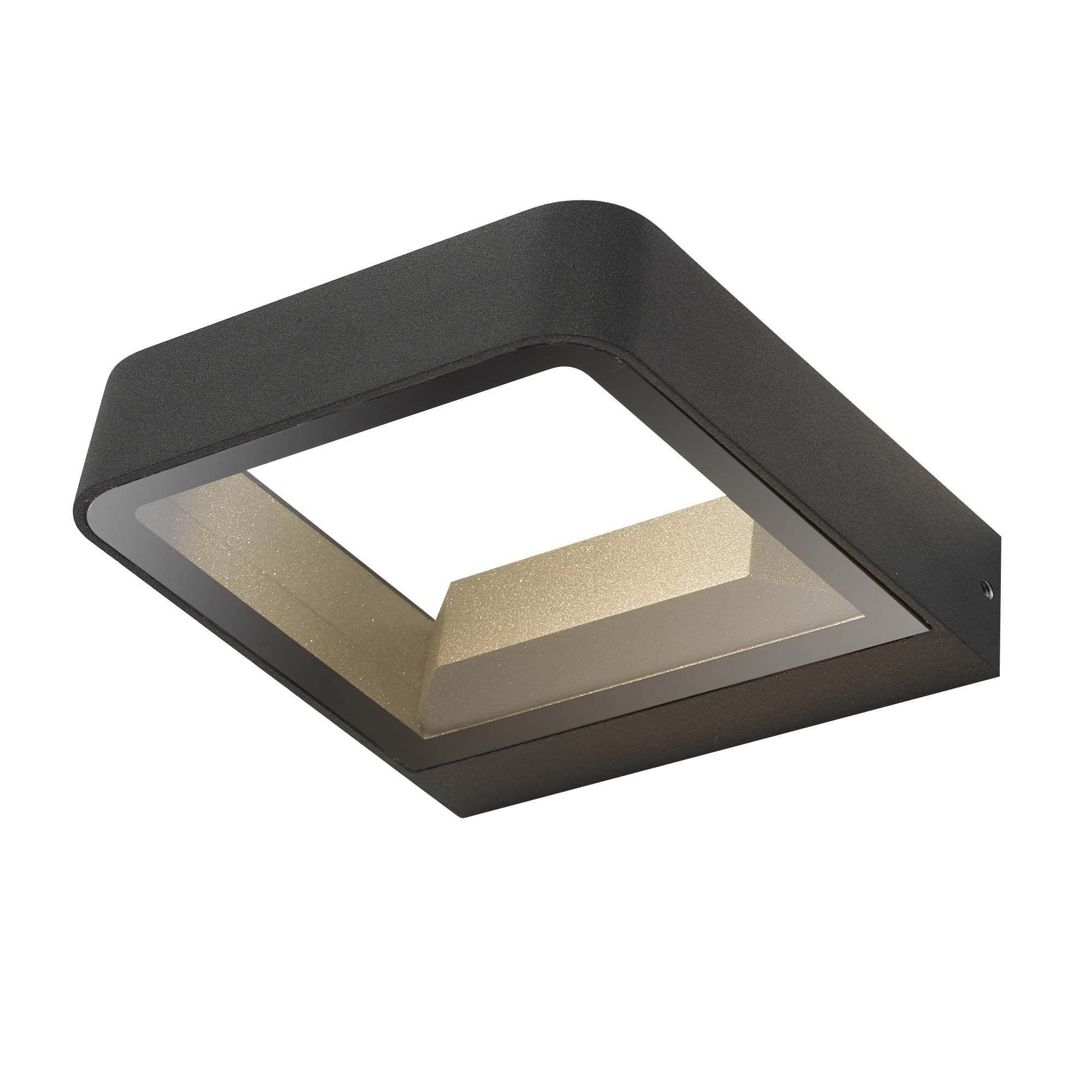Dar Malone Wall Light Square Anthracite IP65 LED - Cusack Lighting