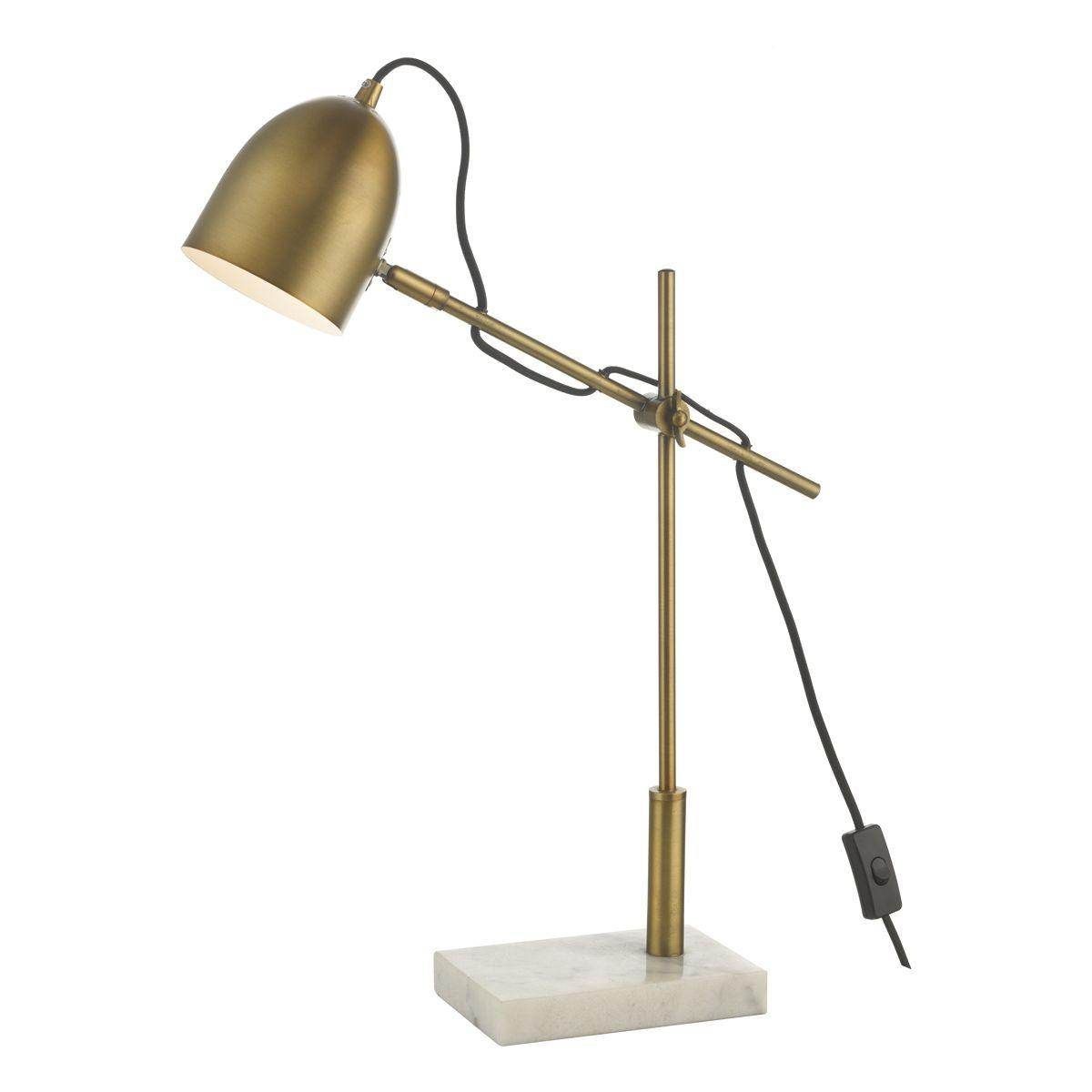 Dar Mendal Task Lamp Bronze & Marble - Cusack Lighting