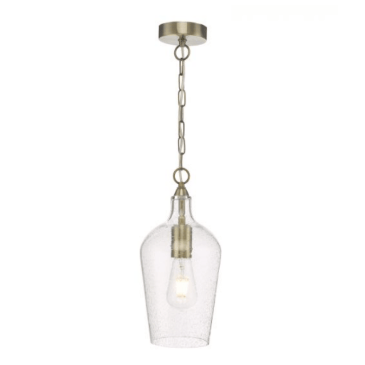 Nida Pendant Antique Brass Glass - Cusack Lighting