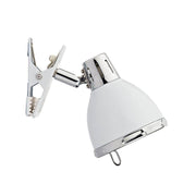 Dar Osaka 1 Light Clip On Spot White and Polished Chrome - Cusack Lighting