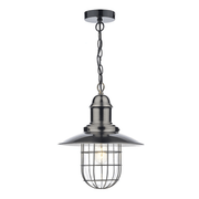Terrace 1 Light Pendant Antique Chrome/Copper-Finish