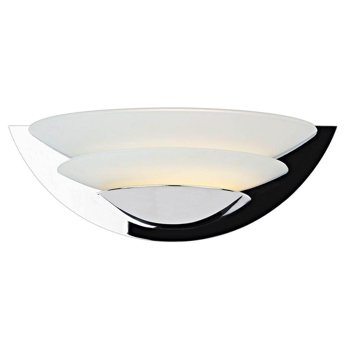 Dar Una Glass 2 Disc Wall Bracket Chrome - Cusack Lighting