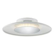 Dar Worcester LED Small Ceiling Flush White & Polished Chrome - Cusack Lighting